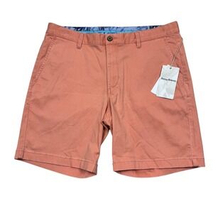 Tommy Bahama Shorts Men's 34 Orange Sunset Boracay Stretch Chino NEW 8" Inseam